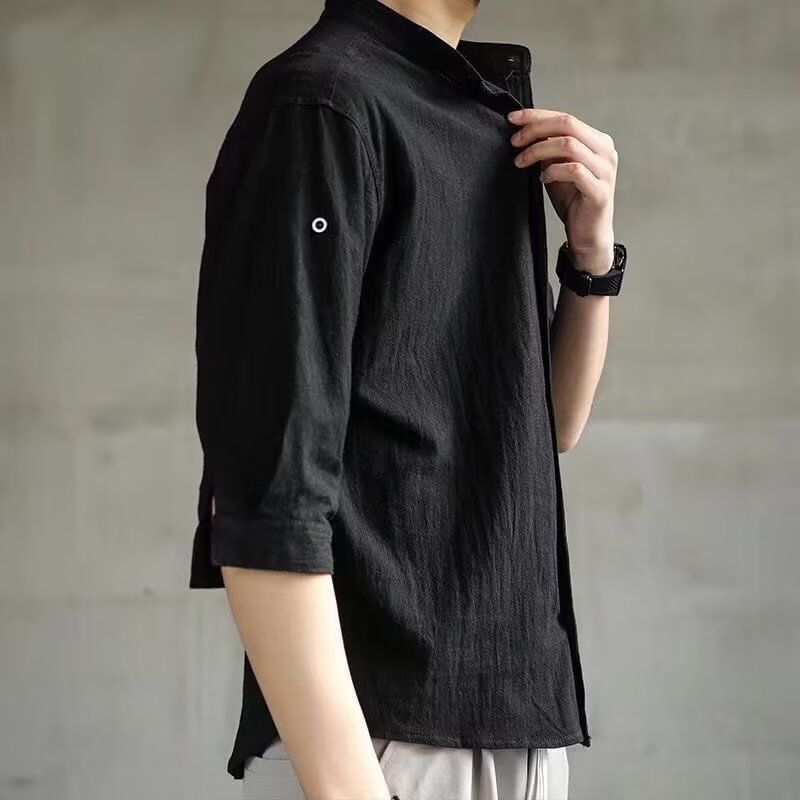 Men's Loose Fit Cotton Linen Style Casual Shirt