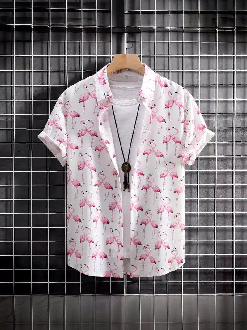 Men's Fire Thunderbird Print Short Sleeve Shirt