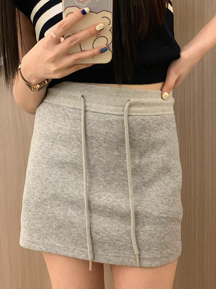 Women's High-Waisted A-Line Sports Skort with Strap Detail