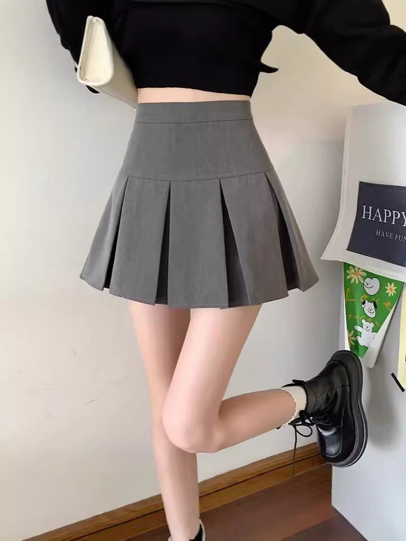 Women's High-Waisted Pleated A-Line Mini Skirt