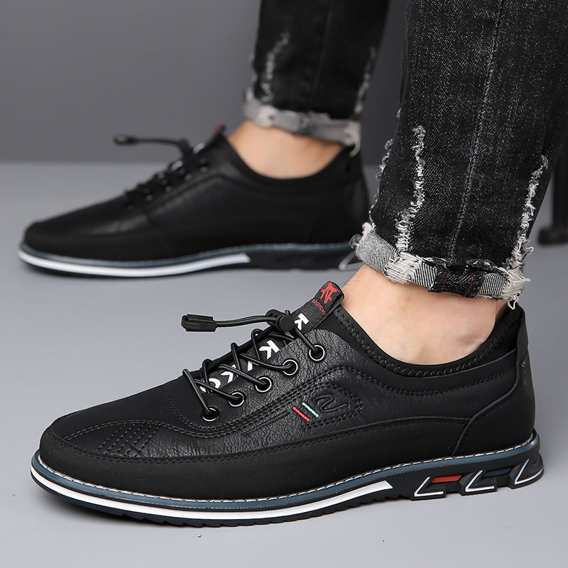 Men's Lightweight Leather Slip-On Casual Shoes