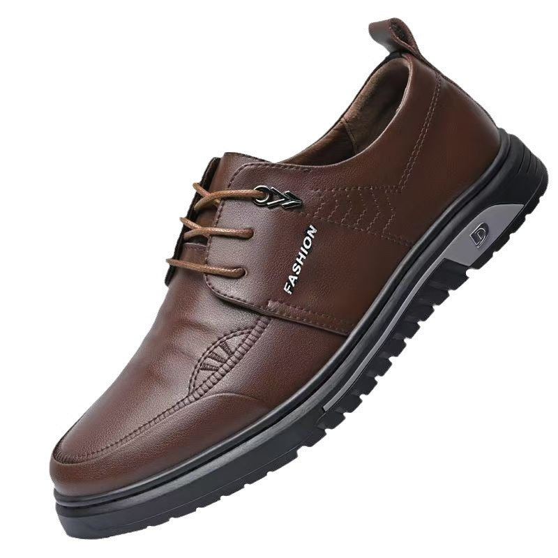 Men's Black Soft Sole Leather Casual Business Shoes