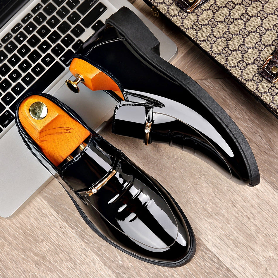 Men's Soft Leather Slip-On Business Casual Shoes