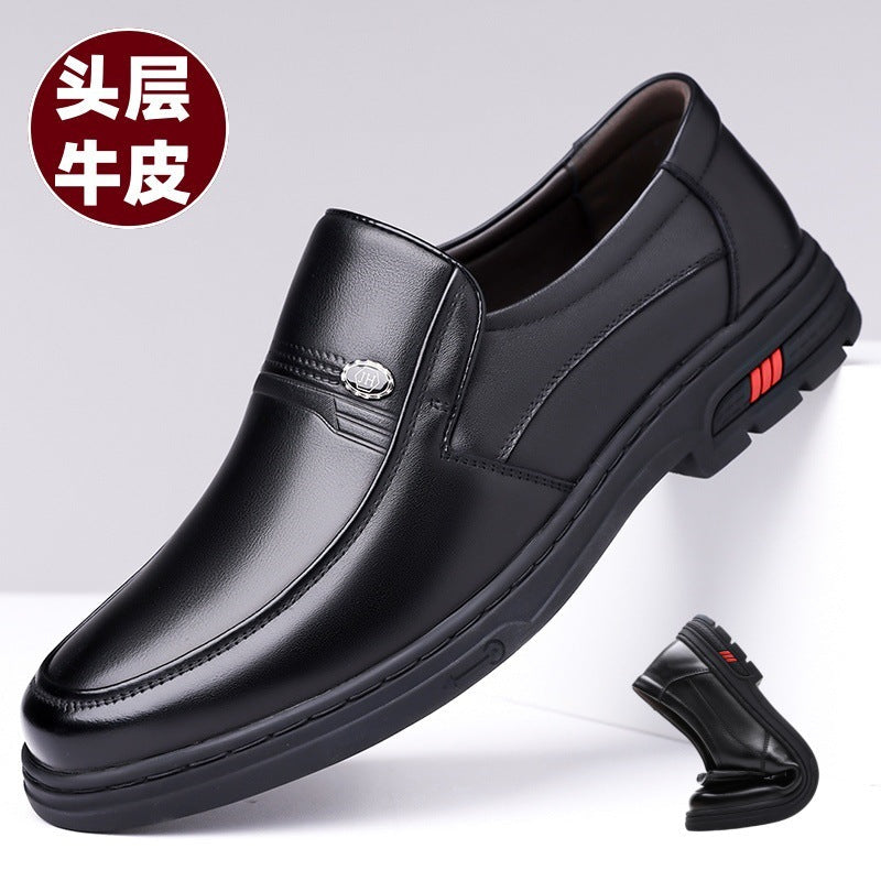 Men's Genuine Leather Slip-On Business Casual Shoes