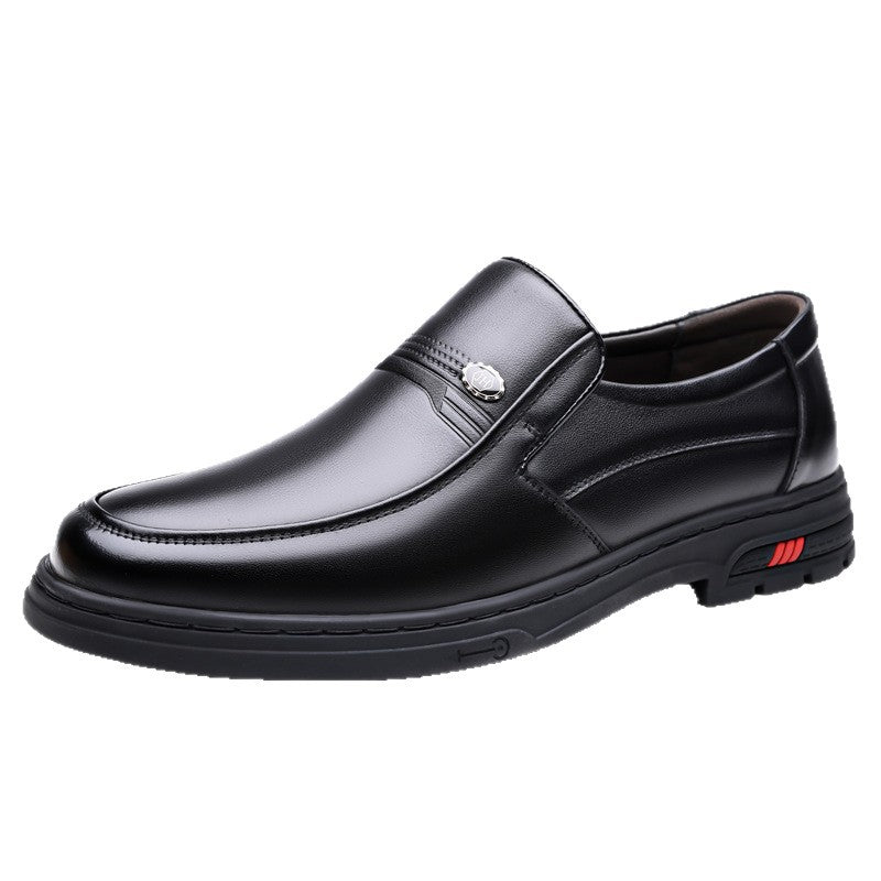 Men's Genuine Leather Slip-On Business Casual Shoes