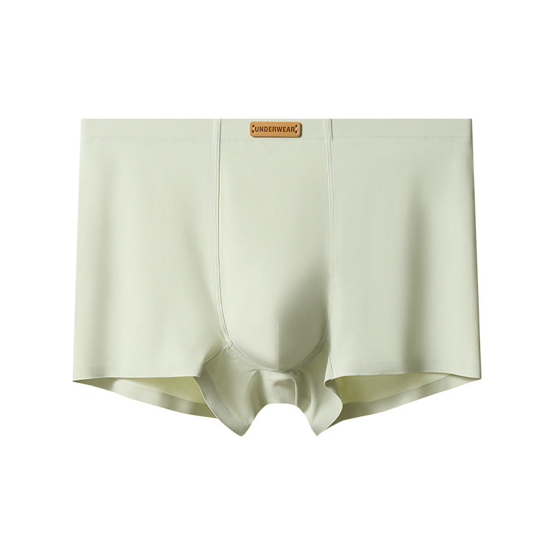 Men's Seamless Milk Silk Ice Silk Boxer Shorts for Summer