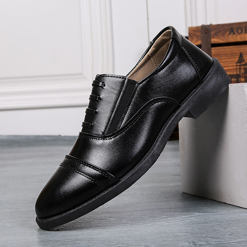 Men's Breathable Slip-On Business Casual Leather Shoes