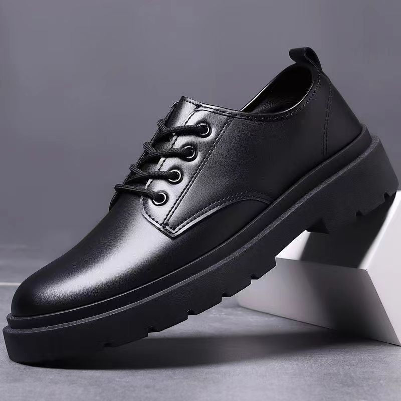 Men's British Style Soft Sole Leather Business Shoes