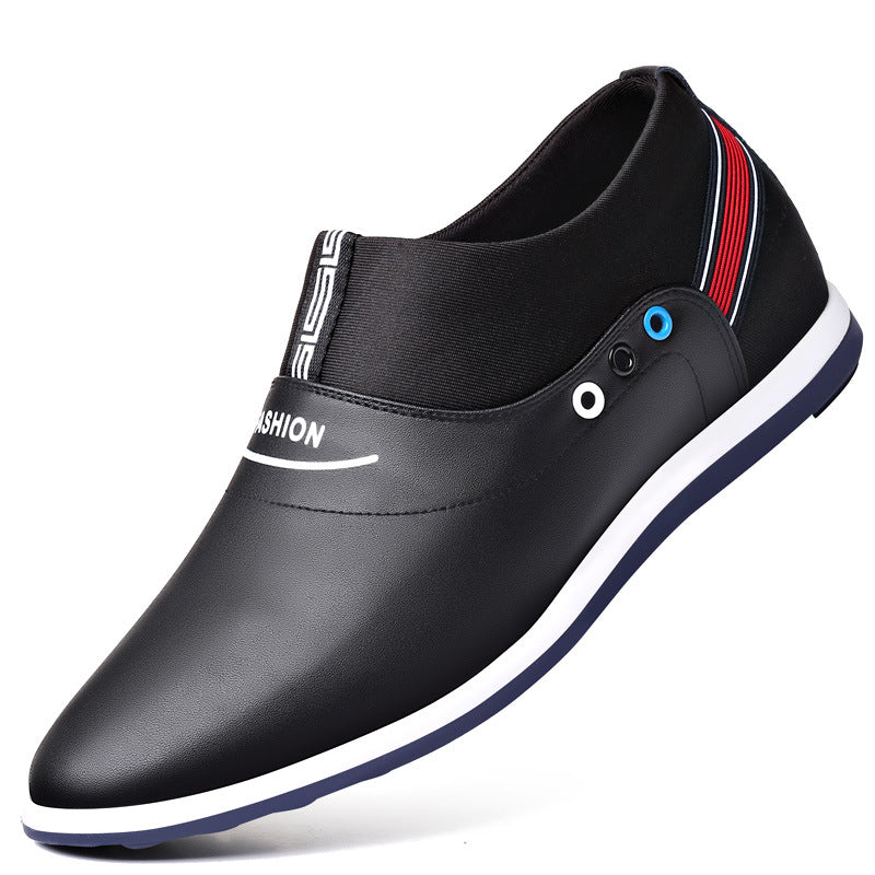 Men's White Breathable Leather Casual Height Shoes