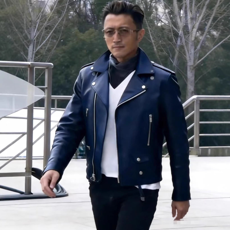 Men's Regular Fit PU Leather Jacket Plus Size Coat