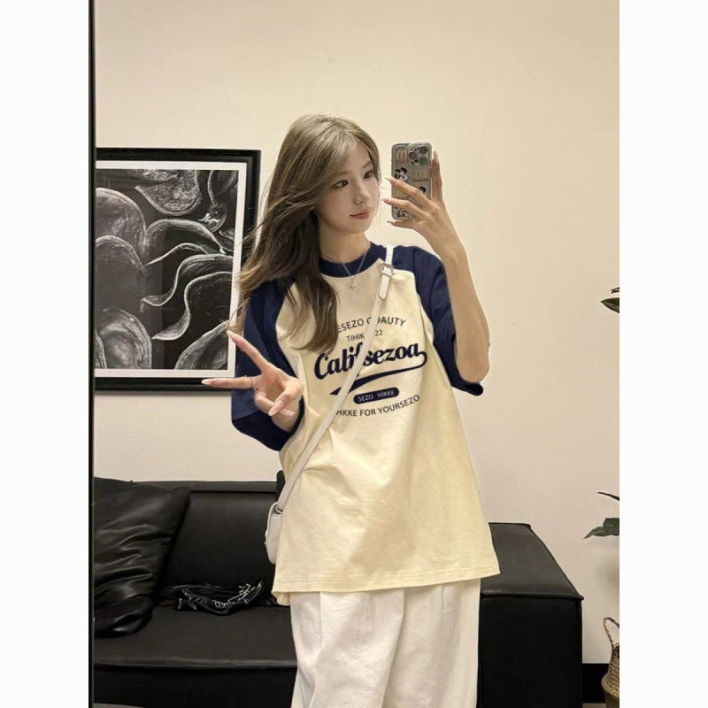 Women's Oversized Raglan Sleeve Viscose Hooded T-Shirt