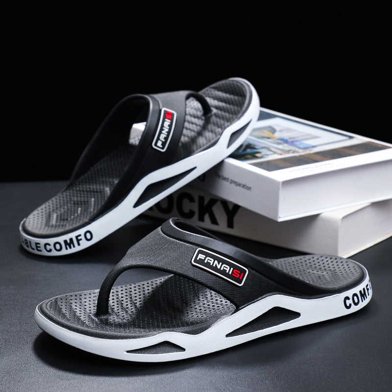 Men's Summer Thick Sole Flip Flops Soft Bottom Casual Style