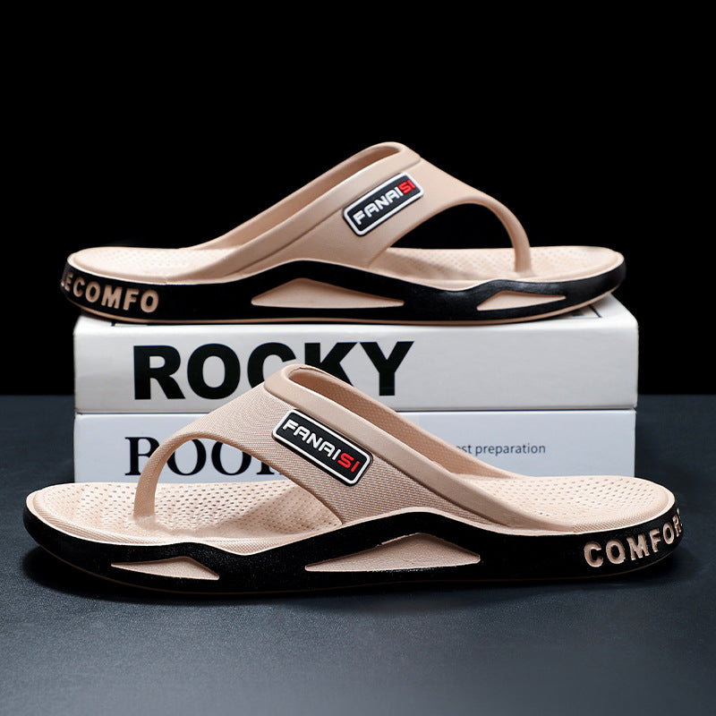 Men's Summer Thick Sole Flip Flops Soft Bottom Casual Style