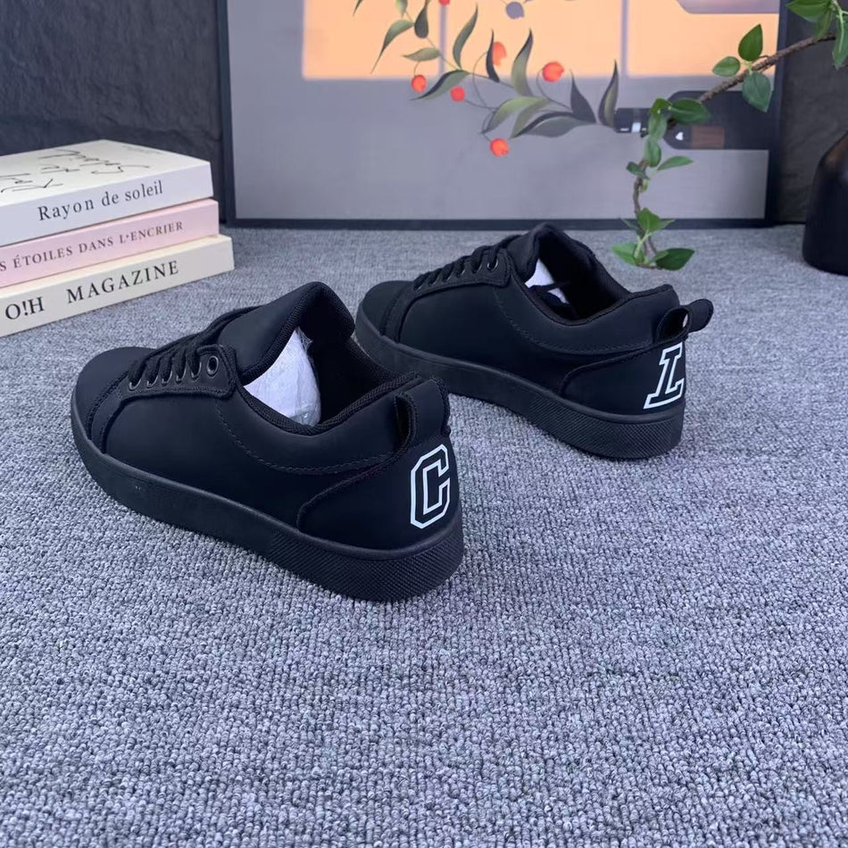 Men's Low-Top Soft Sole Casual Fashion Sneakers Black