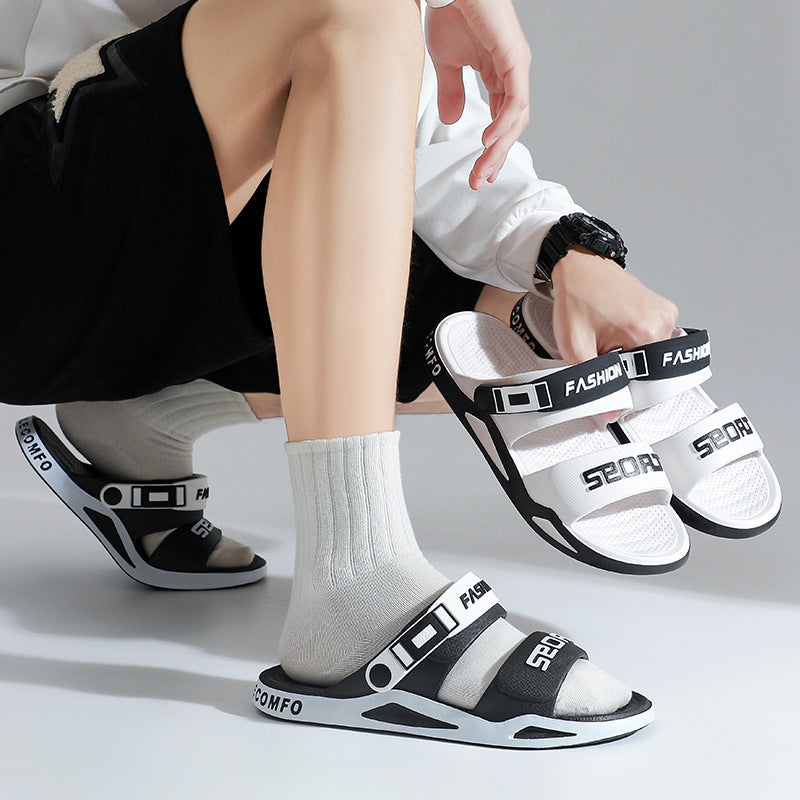 Men's Casual Beach Sandals Wear-Resistant Outdoor Slippers