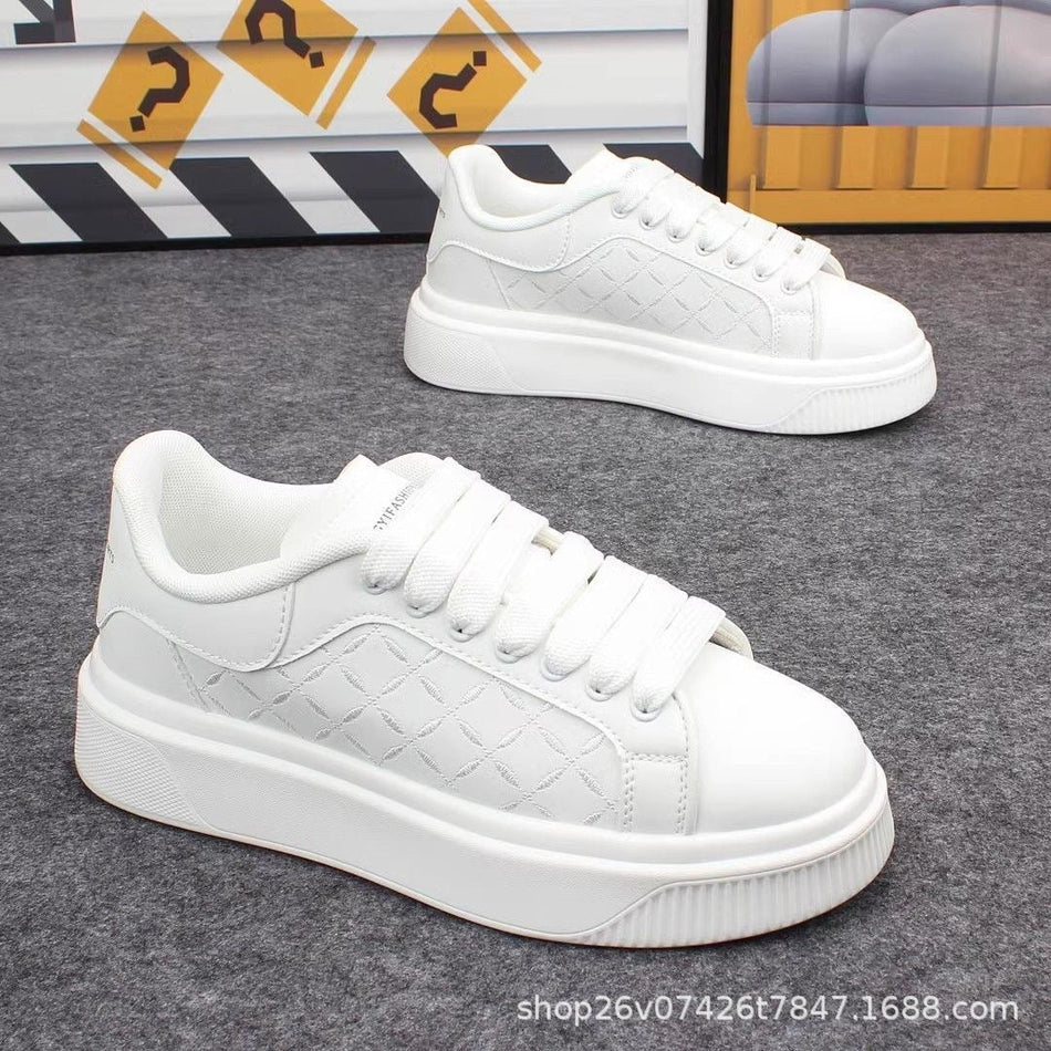 Men's Lightweight Casual White Non-Slip Fashion Sneakers