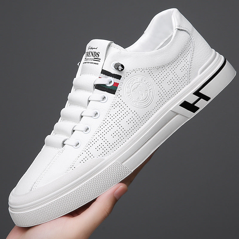 Men's Breathable Slip-On White Casual Sports Sneakers