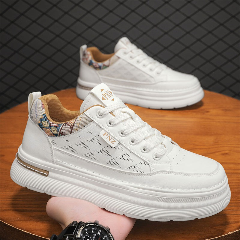 Men's Breathable White Casual Sports Sneakers
