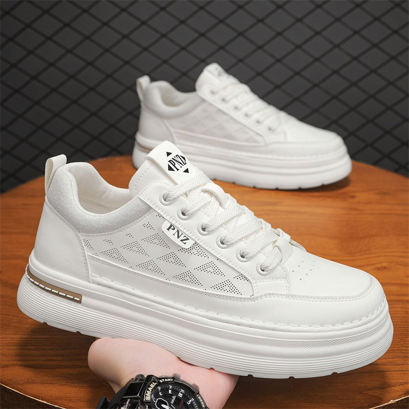 Men's Breathable White Casual Sports Sneakers