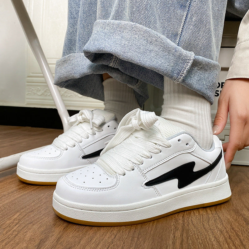 Unisex Retro Casual Skate Sneakers with Microfiber Upper