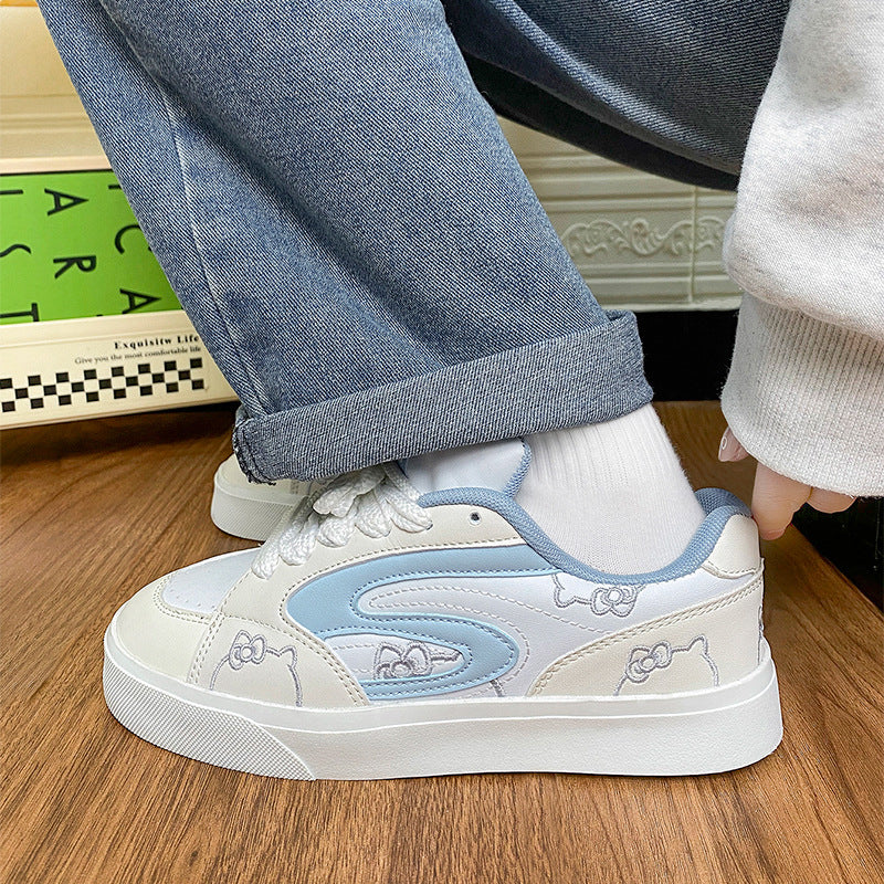Unisex Color Block Casual Sneakers with Retro Low-Top Design