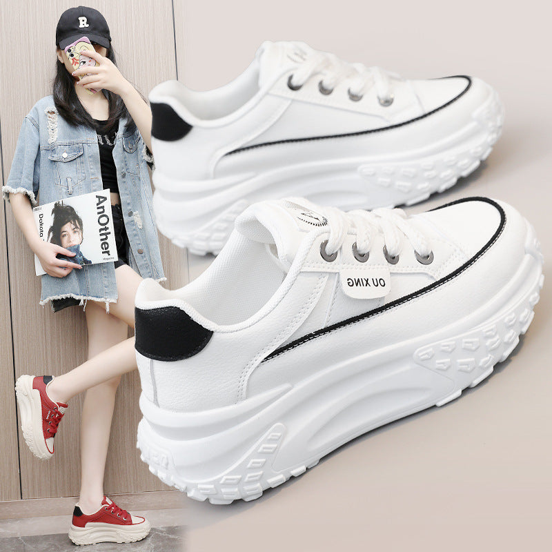 Women's Mid-Top Platform Sneakers with Breathable Comfort
