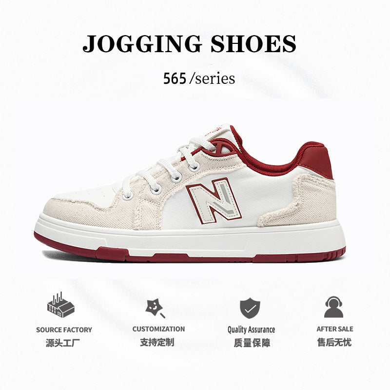 Retro Platform White Sneakers for Men Casual Low-Top Sports Shoes