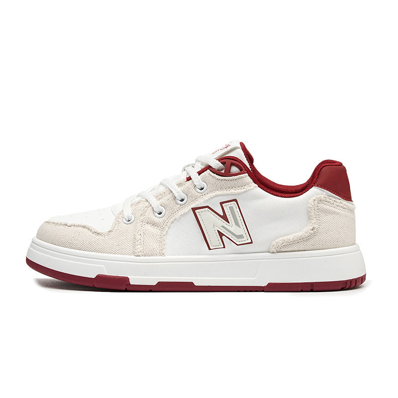 Retro Platform White Sneakers for Men Casual Low-Top Sports Shoes