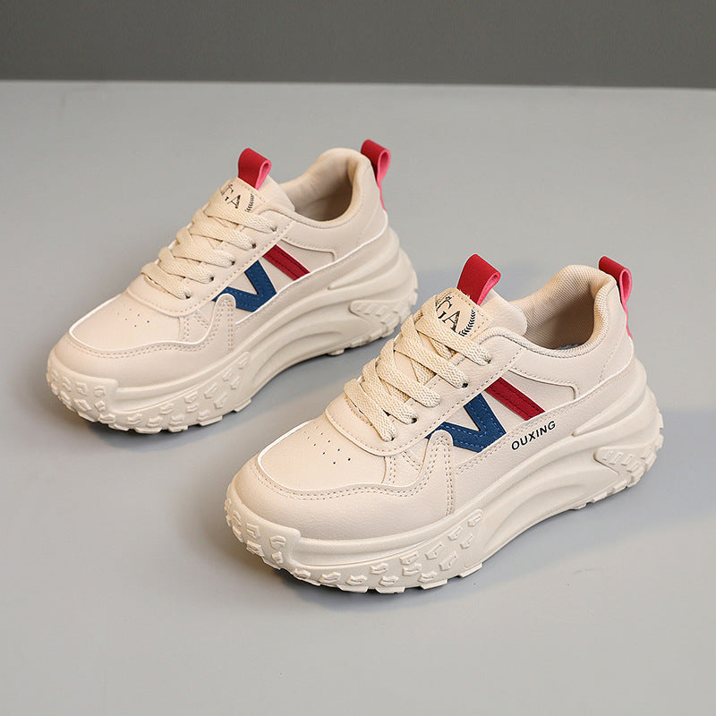 Women's Thick Sole Casual Sneakers with Breathable Comfort