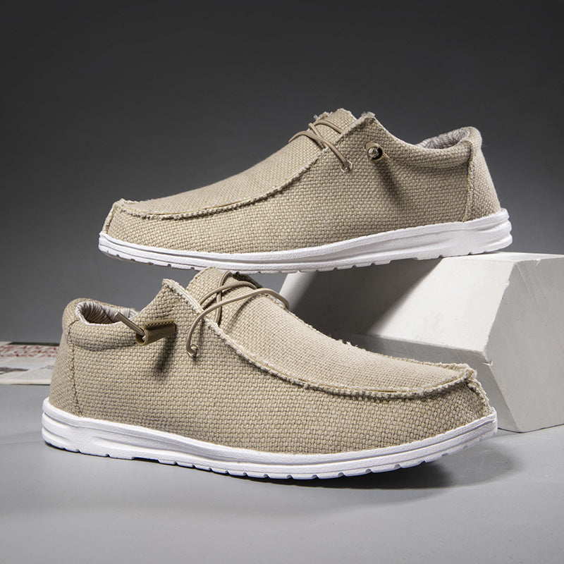 Large Size Canvas Loafers for Men Casual Slip-On Cloth Shoes