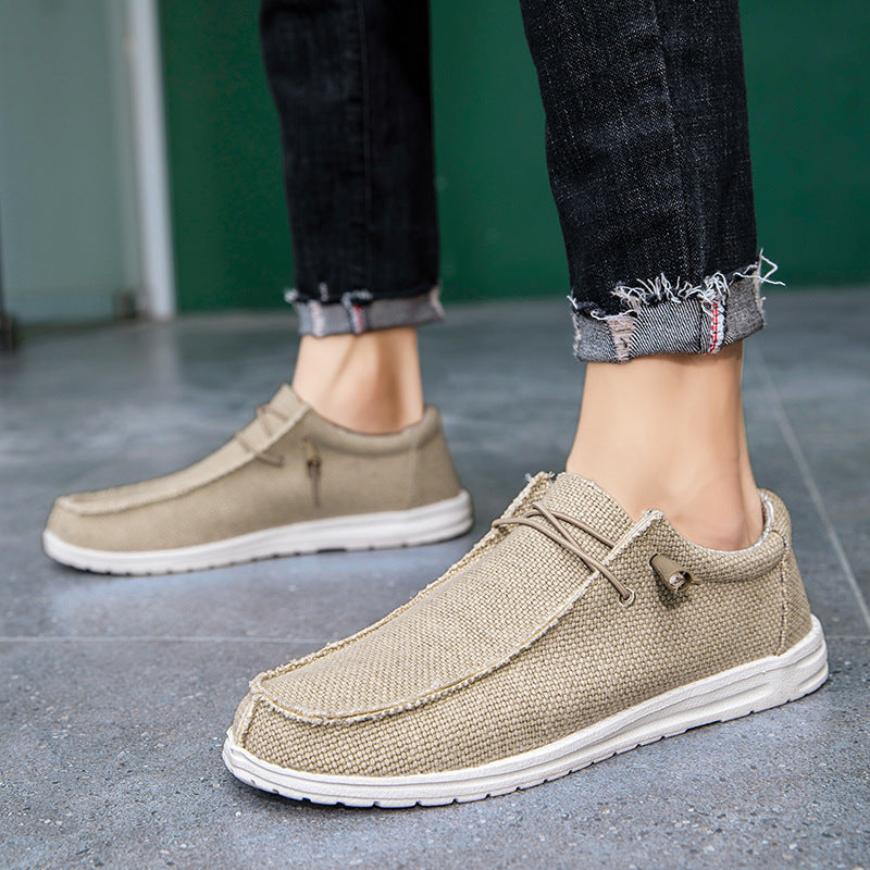 Large Size Canvas Loafers for Men Casual Slip-On Cloth Shoes