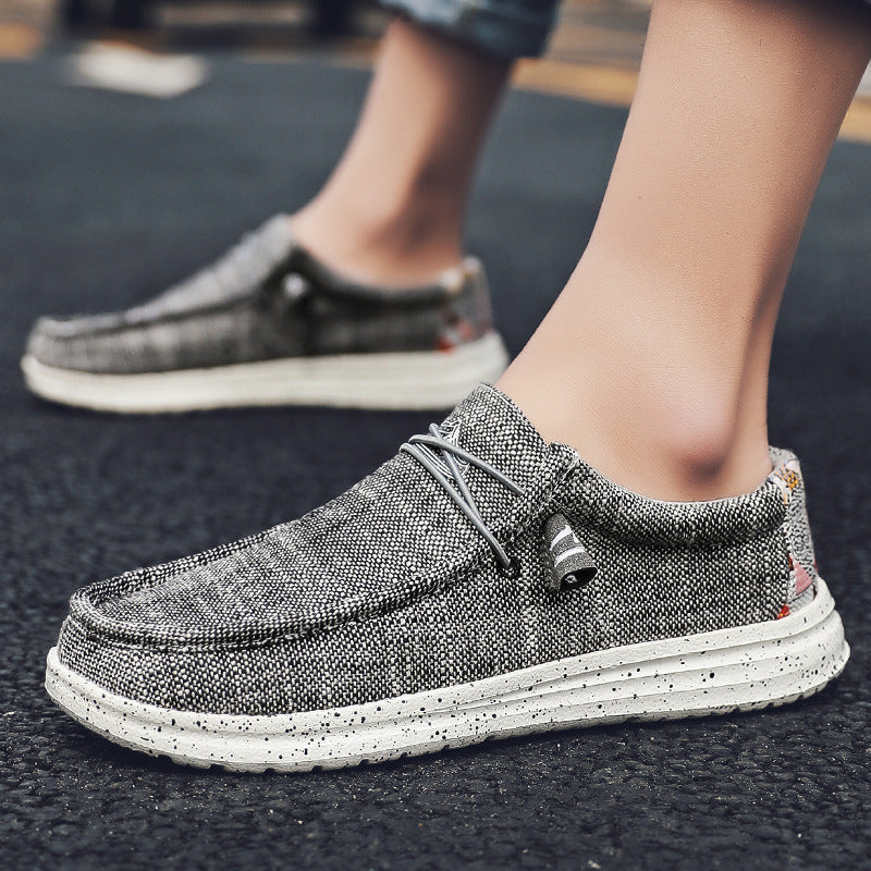 Canvas Slip-On Loafers for Men Casual Couple Shoes Everyday Wear