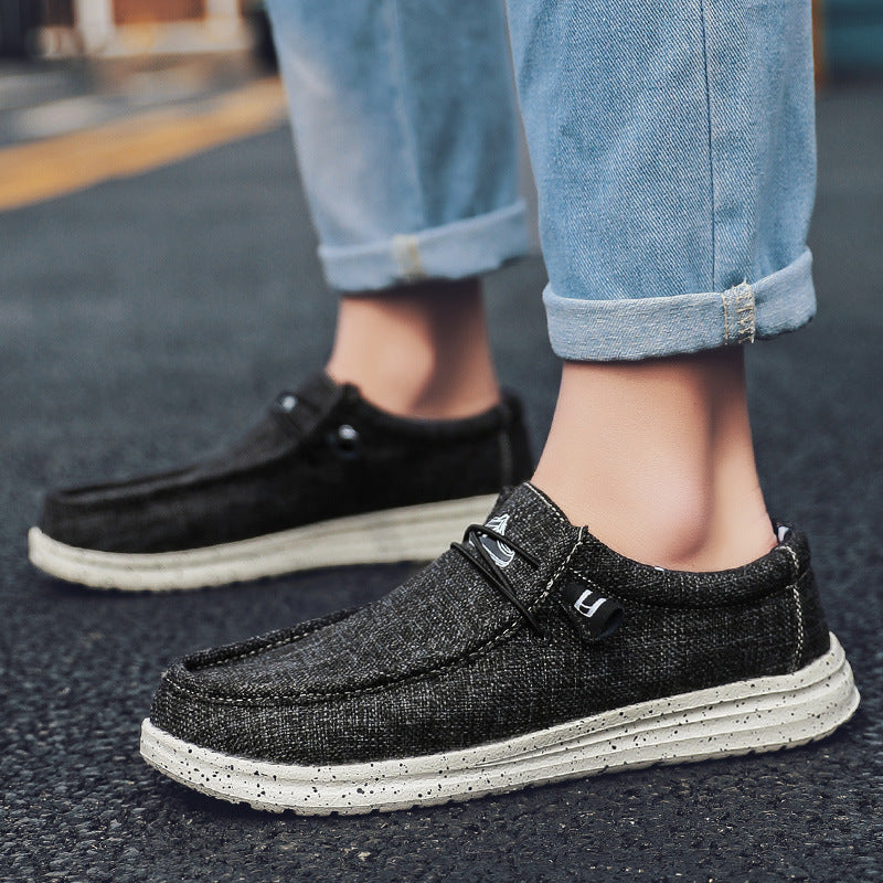Canvas Slip-On Loafers for Men Casual Couple Shoes Everyday Wear