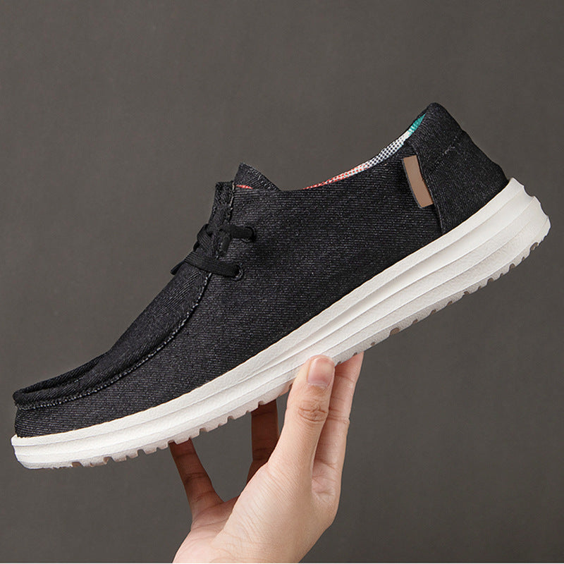 Large Size Canvas Loafers for Men Casual Couple Shoes