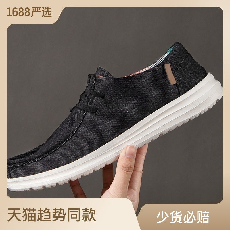 Large Size Canvas Loafers for Men Casual Couple Shoes