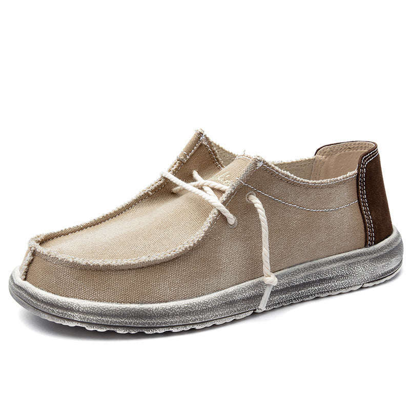 Large Size Canvas Loafers for Men Lightweight Driving Casual