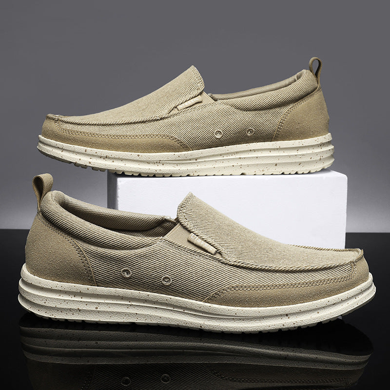Large Size Canvas Loafers for Men Ultra-Light Slip-On Shoes