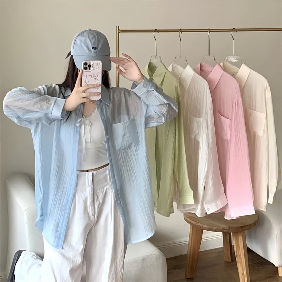 Women's Tencel Long Sleeve Lightweight Sun Protection Shirt