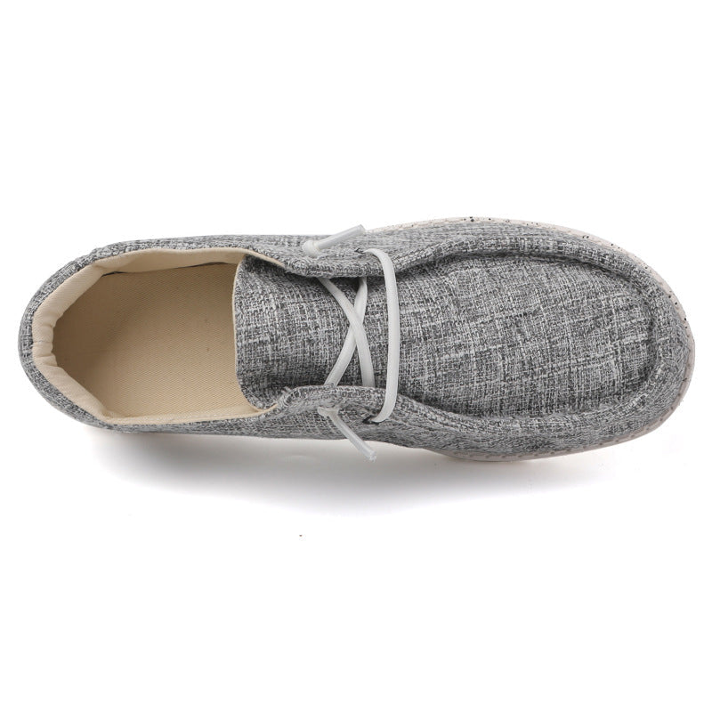 Bohemian Canvas Loafers for Men Lightweight Casual Shoes Size 46