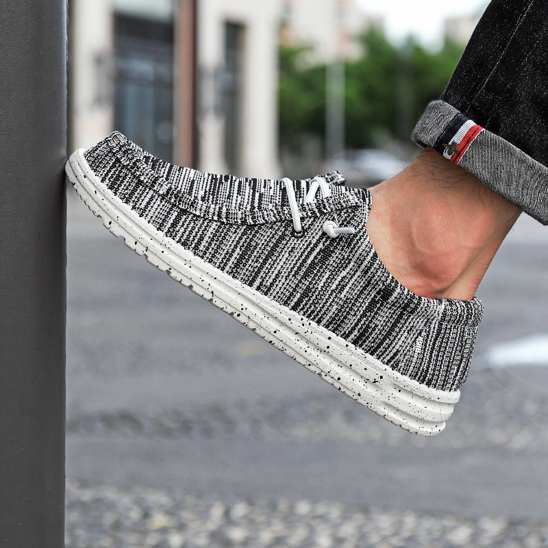 Plus Size Canvas Loafers for Men Easy Slip-On Casual Shoes