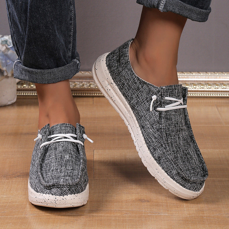 Men's Canvas Slip-On Loafers Casual Lightweight Lazy Shoes