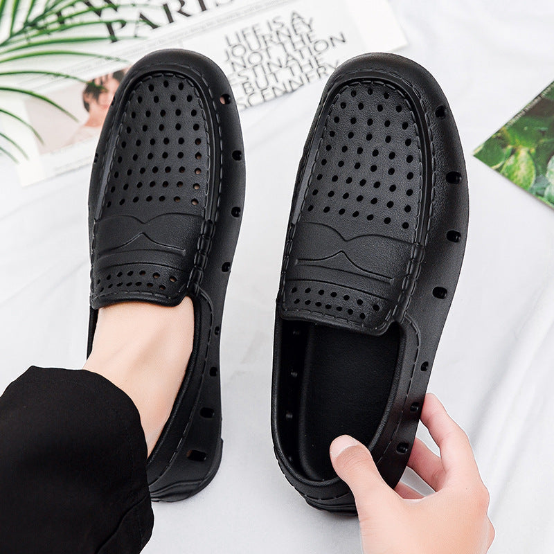 Plus Size Men's Slip-On Bean Shoes British Style Casual Loafers