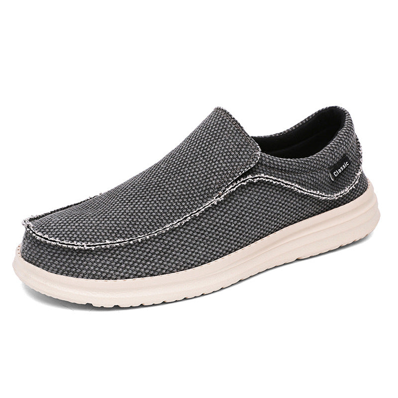 Ultra-Light Canvas Loafers for Men Large Size Slip-On Casual