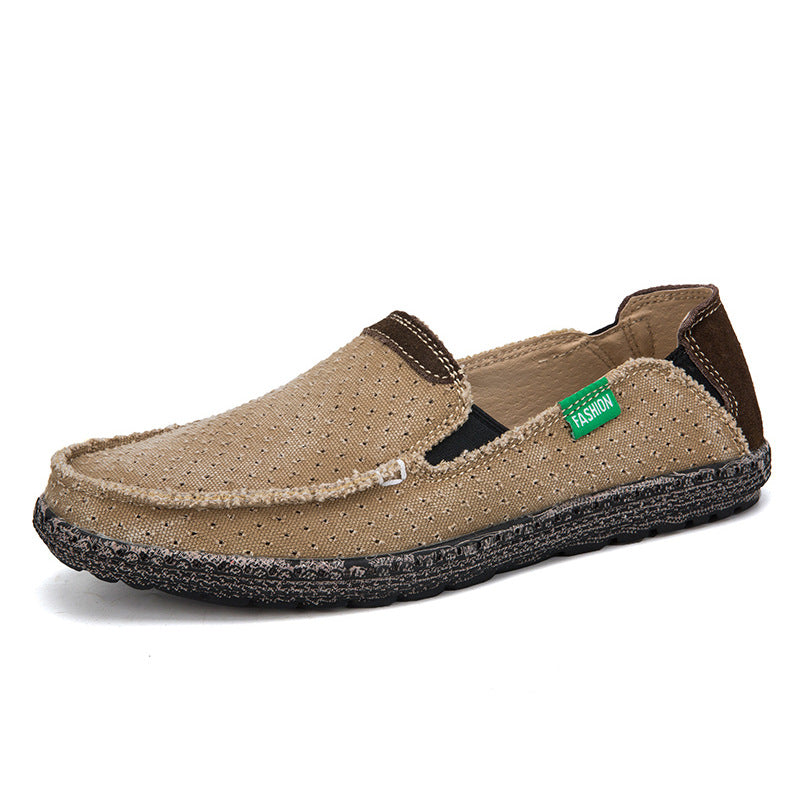 Large Size Men's Slip-On Loafers Soft Sole Casual Cloth Shoes