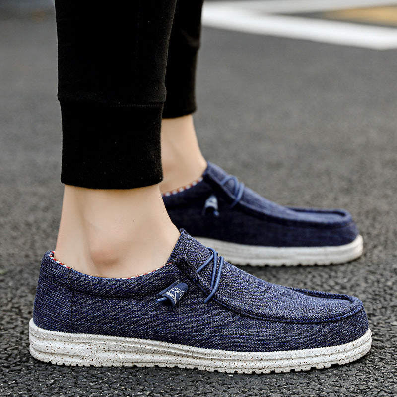 Men's Canvas Loafers Lightweight Casual Driving Shoes Cloth Shoes