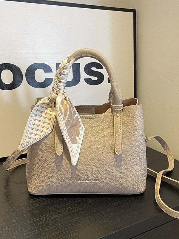 Women's PU Leather Bucket Shoulder Crossbody Handbag