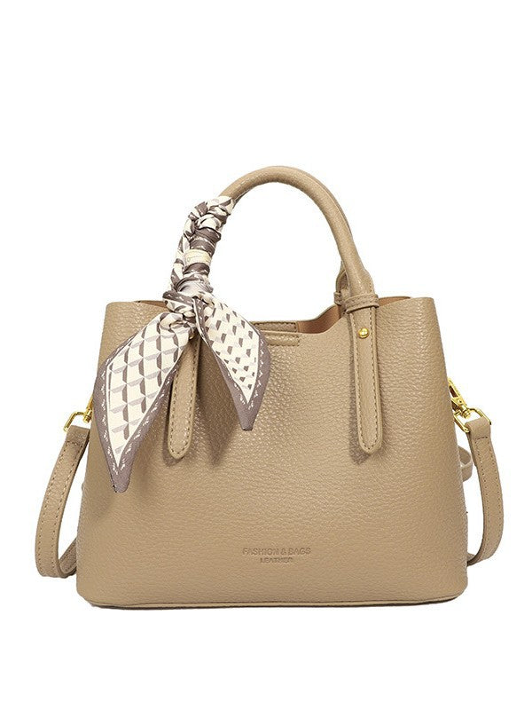 Women's PU Leather Bucket Shoulder Crossbody Handbag