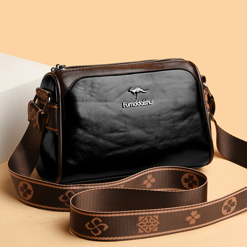 Women's Retro Pillow Shoulder Crossbody Bag with Zipper