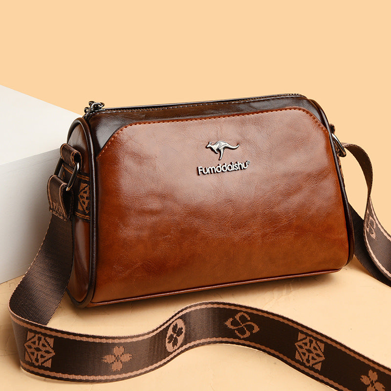 Women's Retro Pillow Shoulder Crossbody Bag with Zipper
