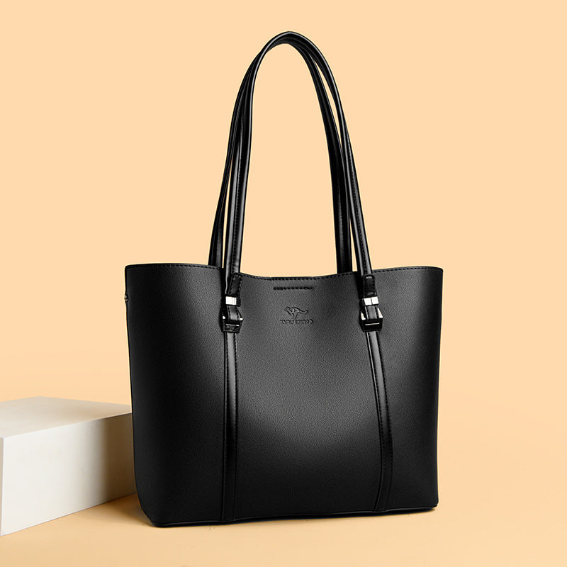 Women's Large Capacity Retro Tote Shoulder Handbag